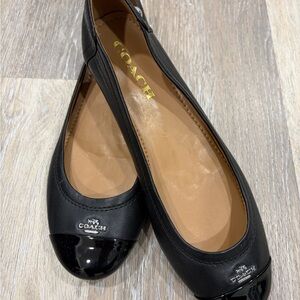 Coach Black Patent Toe Women's Flats